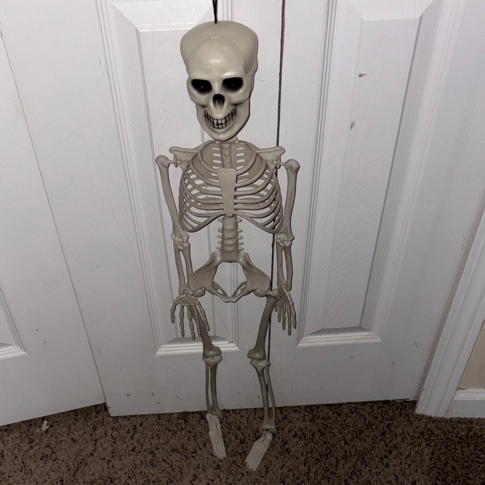 Hanging Skeleton Decoration - Cream